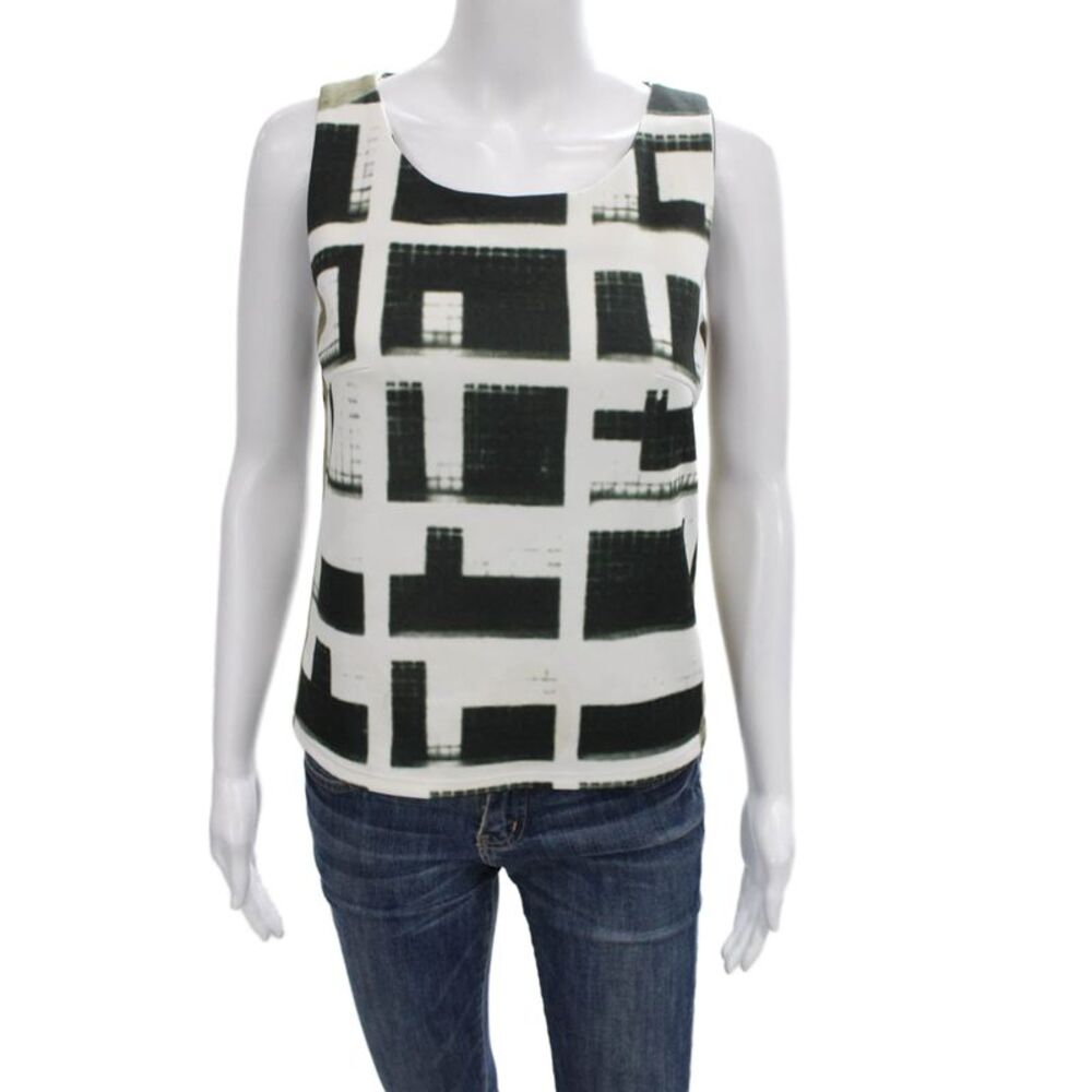 Angelys Balek Women Basic Black Polyester Scoop Neck Sleeveless Tank Size XS